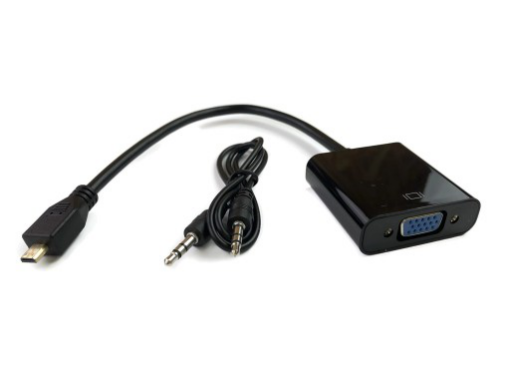 Adapter Micro HDMI na VGA Z + audio JWD-HDMI1 - Image 3