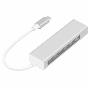Adapter Type C na 3 USB 3.0 + RJ45 Gb JWD-T5 srebrni