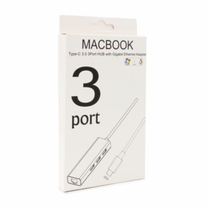 Adapter Type C na 3 USB 3.0 + RJ45 Gb JWD-T5 srebrni