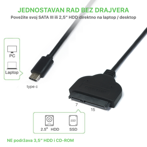 Adapter Type C na SATA JWD-U90 - Image 3