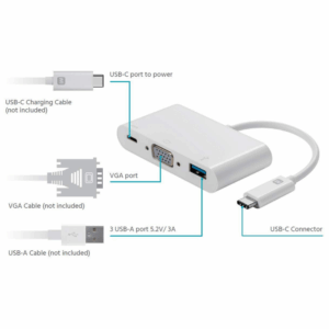 Adapter TYPE C na VGA 3u1 JWD-T7
