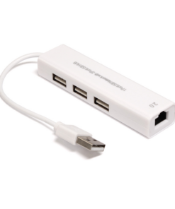 Adapter USB 2.0 na RJ45 i USB HUB 3 porta 2u1 JWD-U25