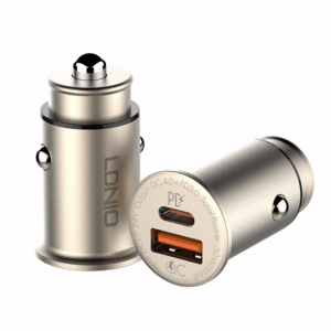 Auto punjac LDNIO C506Q PD, QC4+, 30W gold USB Lightning