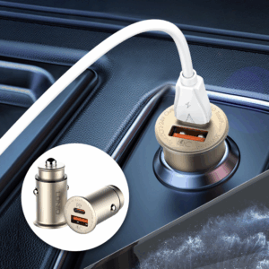Auto punjac LDNIO C506Q PD, QC4+, 30W gold USB Lightning
