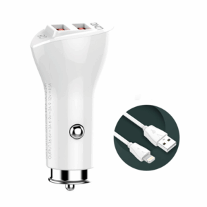 Auto punjac LDNIO C506Q PD, QC4+, 30W gold USB Lightning