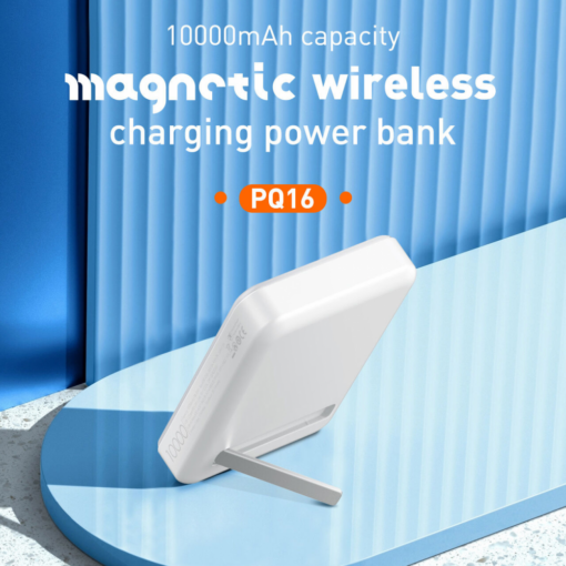 Back up baterija LDNIO PQ16 10000mAh, 15W wireless, sivo bela - Image 2