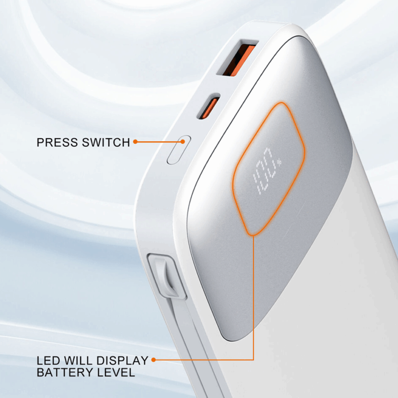 Back up baterija LDNIO PQ19 10000mAh, bela