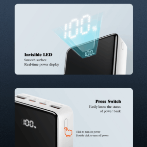 Back up baterija LDNIO PQ22 20000mah, 22.5W, crno bela