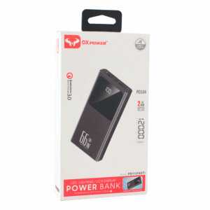 Power bank prenosiva baterija Oxpower PDW11 PD QC 22.5W 12000 mAh crna