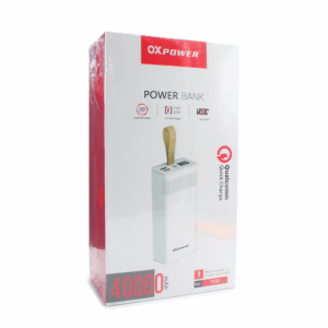 Back up baterija Oxpower PD40 PD QC 22.5W 40000 mAh bela