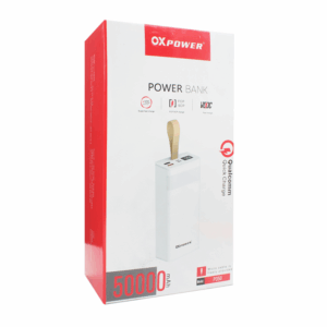 Back up baterija Oxpower PD50 PD QC 22.5W 50000 mAh bela