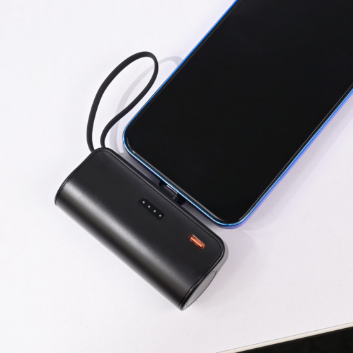 Back up baterija privezak 5000mAh fast lightning crna - Image 3