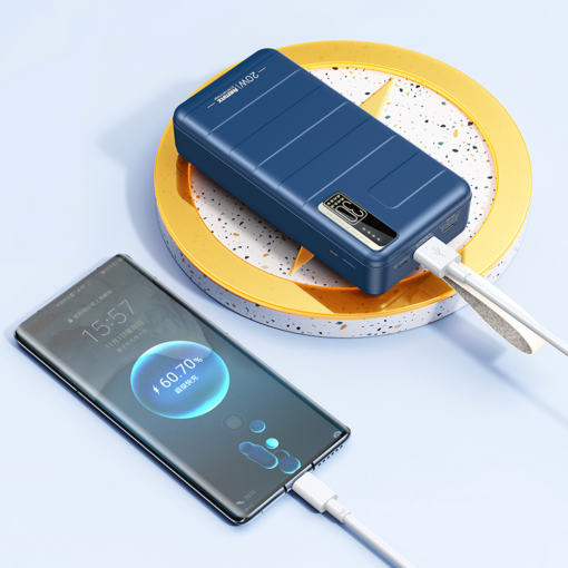 Power bank prenosiva baterija REMAX Noah Series RPP-506 PD QC 20W 22.5W 30000mAh plava - Image 5