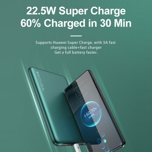 Power bank prenosiva baterija REMAX RPP-176 22.5W 30000mAh zelena - Image 3