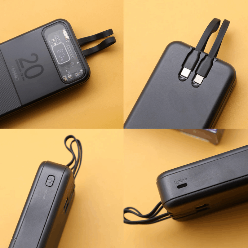 Power bank prenosiva baterija REMAX Stervui series RPP-620 PD 20W + QC 22.5W Fast Charging 20000mAh bela