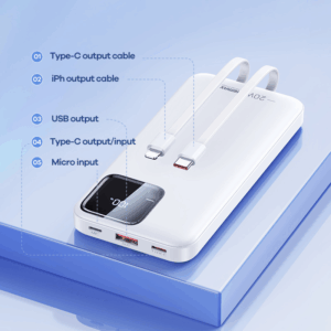 Power bank prenosiva baterija REMAX Suji Series RPP-500 20W+22.5W PD+QC 10000mAh plava