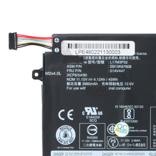 Baterija za laptop Lenovo Thinkpad E14 E15 E480 E490 E580 E590 L17C3P51 HQ2200 - Image 3