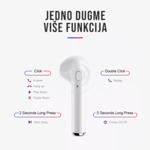 Bluetooth slusalice Airpods i7s TWS crvene HQ