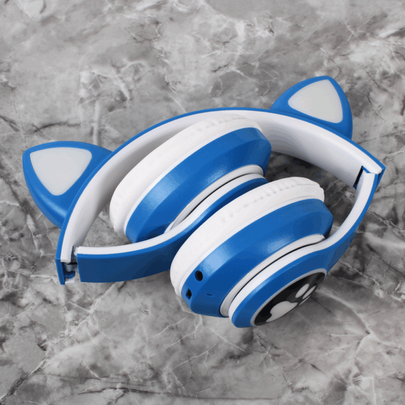 Bluetooth slusalice Cat Ear plave