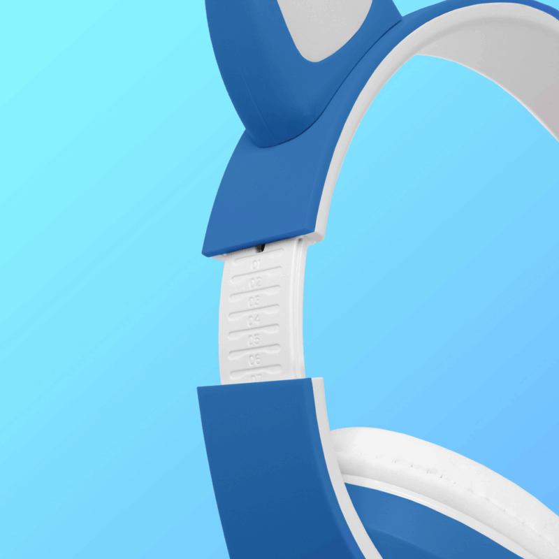 Bluetooth slusalice Cat Ear plave