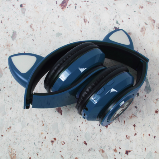 Bluetooth slusalice Cat Ear tamno plave - Image 2