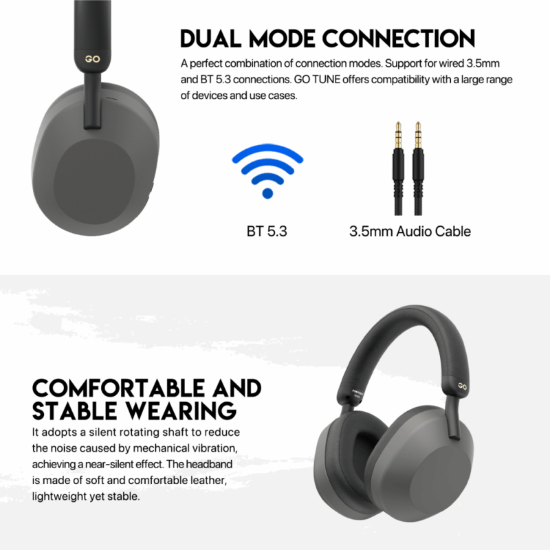 Bluetooth slusalice Fantech GO Tune WH06 sive