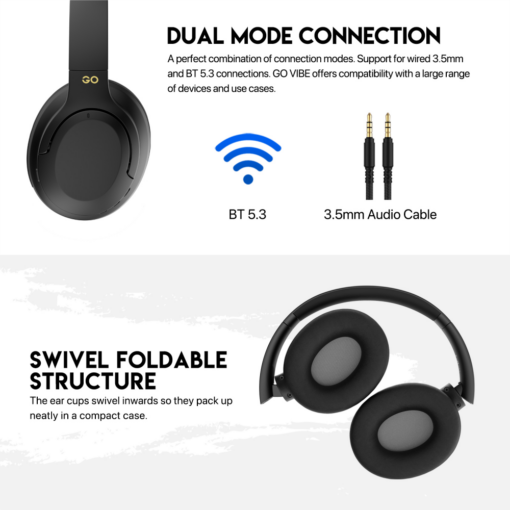 Bluetooth slusalice Fantech GO Vibe WH05 crne - Image 5