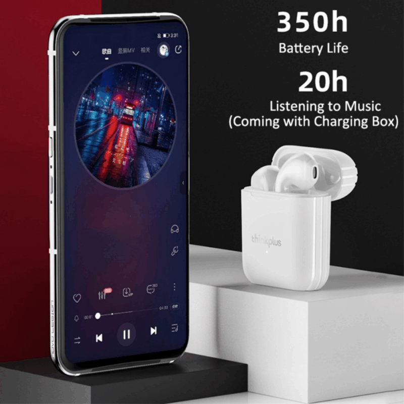 Bluetooth slusalice Lenovo LP2 Airpods bele