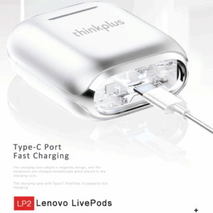 Bluetooth slusalice Lenovo LP2 Airpods bele