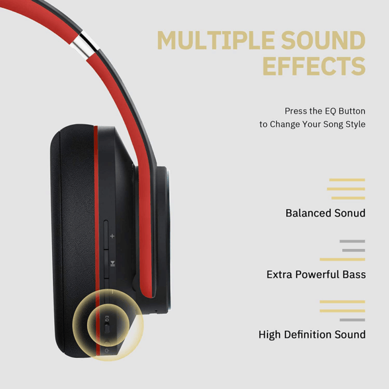 Bluetooth slusalice DOQAUS VOUGE 5 crvene