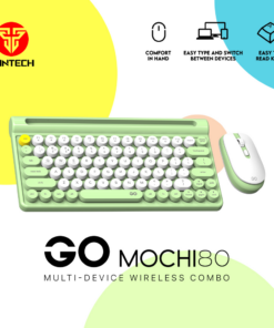 Combo mis tastatura wireless Fantech WK-897 GO Mochi80 zeleni