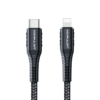 Data kabl KONFULON DC36 PD 20W Super Fast Charge Type C na lighting crni 0.2m