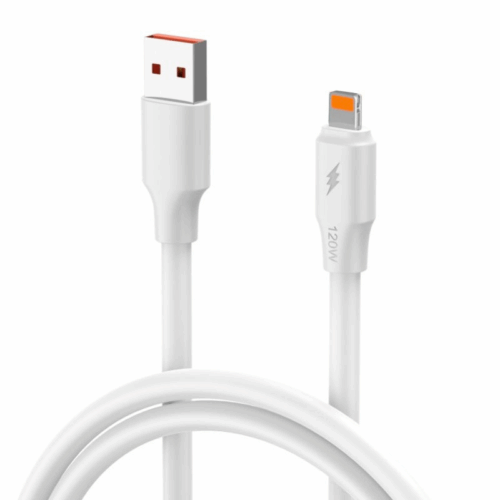 Data kabl KONFULON DL24, 5A, 120W, USB na iPhone lightning beli 1m