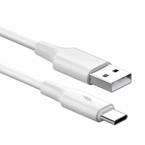 Data kabl KONFULON DL49, 2.4A, USB na Type C beli 1m
