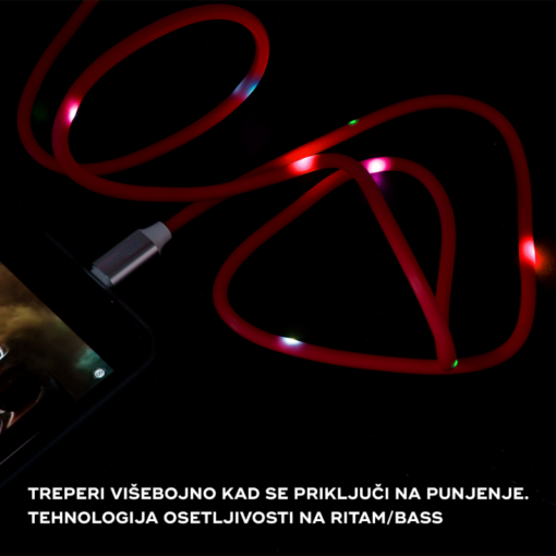 Data kabl KUCIPA K257 iPhone lightning 1m crveni - Image 2