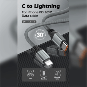 Data kabl LDNIO LC441C 65w, iph15, Type C na Type C sivi 1m