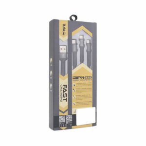 Data kabl LDNIO LC93 za iPhone lightning/Micro USB/Type C sivi 1.2m