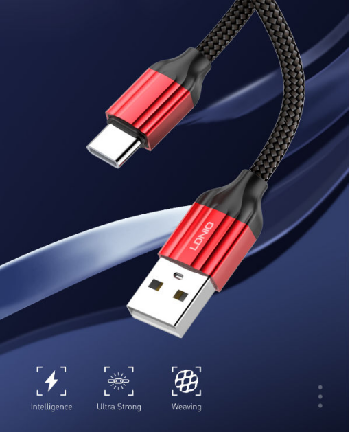 Data kabl LDNIO LS431 iPhone lightning sivi 1m - Image 3