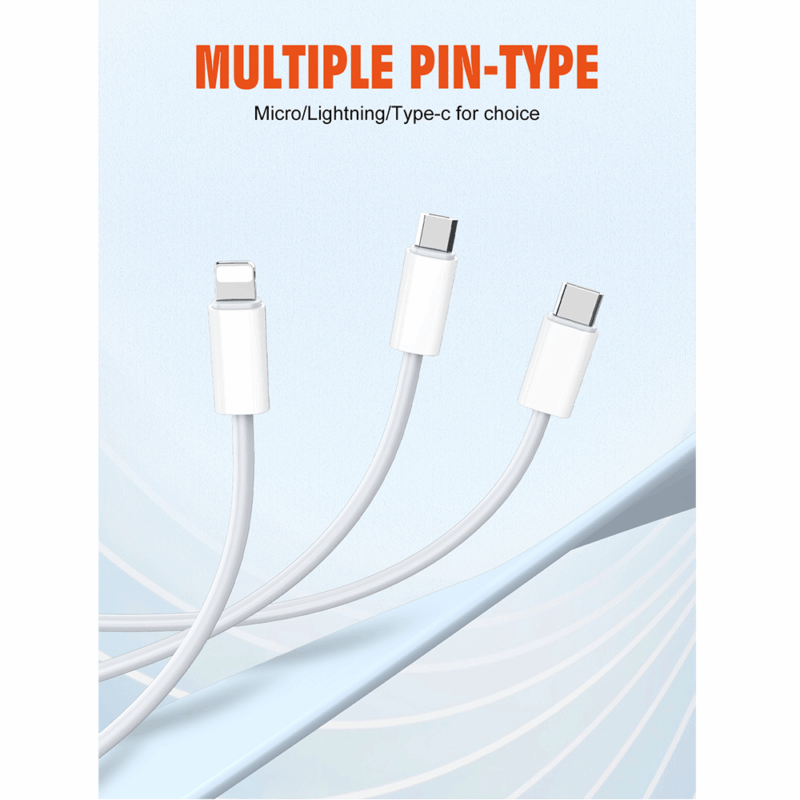 Data kabl LDNIO LS891 25W Fast micro USB beli 1m