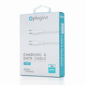 Data Kabl Pluginn PI-PD 30W Type C na Type C beli 1m