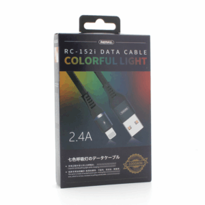 Data kabl REMAX Colorful RC-152i za iPhone lightning crni 1m