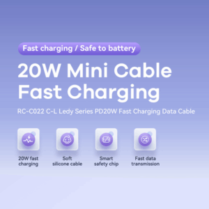 Data kabl REMAX Ledy PD 65W Fast Charging RC-C022 C-C beli 0.3m