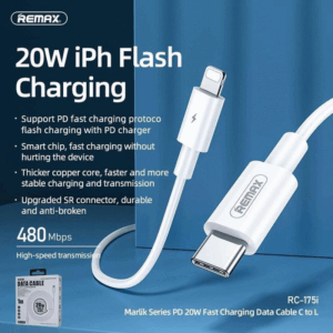 Data kabl REMAX RC-175i PD 20W iPhone Type C na iPhone lightning plavi 1m