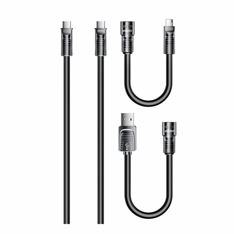 Data kabl REMAX RCC-168 Lyncharge Series 60w 4-in-1 Zinc Alloy  crni