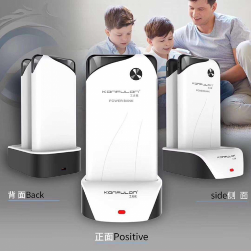 Dock station + 3x back up baterije KONFULON PS01 10000 mAh bele - Image 5