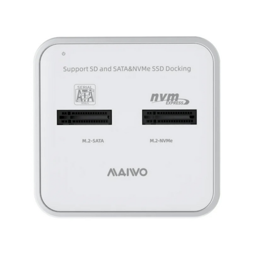 Docking station MAIWO K3016SD, Type C 3.2 na 2 x M.2 (SATA i PCIe NvMe), SD Card, beli - Image 3
