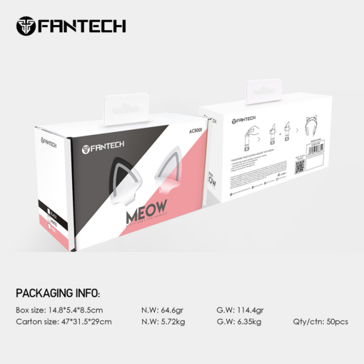Dodatak za slusalice macije usi Fantech AC5001 Meow Space Edition - Image 5