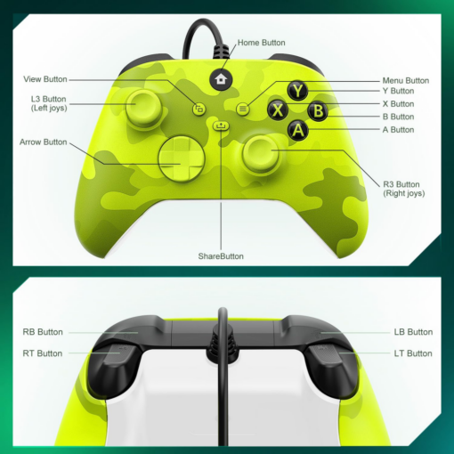 Joypad WIFI kontroler za XBOX One, XBOX X series, PC Windows, PS 3 army zelena - Image 4