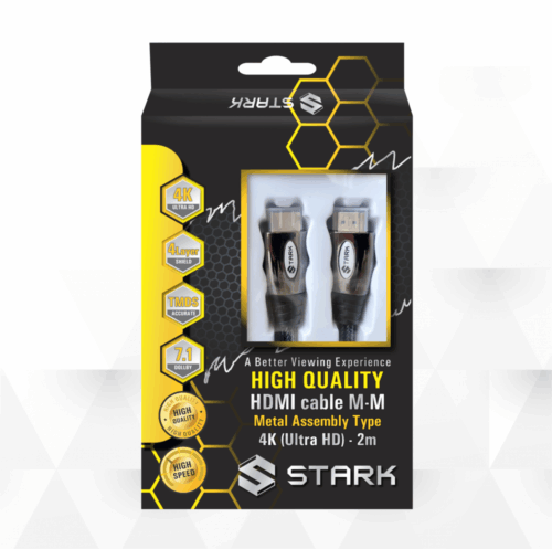 Kabl STARK HDMI M-M pozlacen 4K metalno kuciste 2m