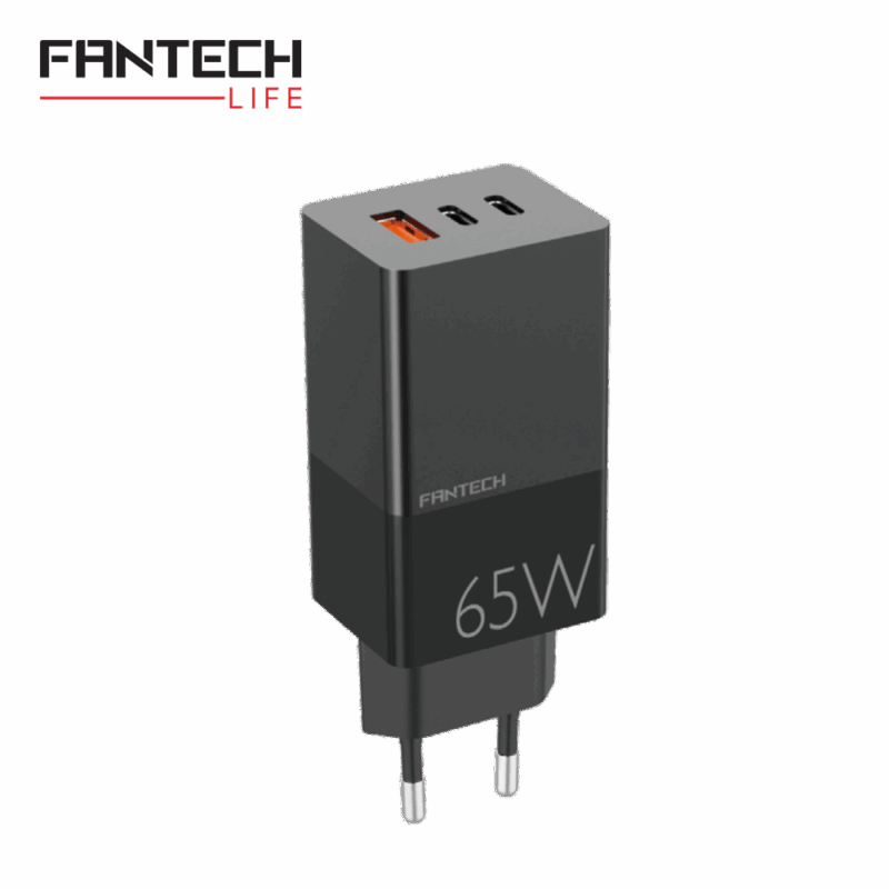 Kucni punjac Fantech CWG301 2xPD + QC 65W crni